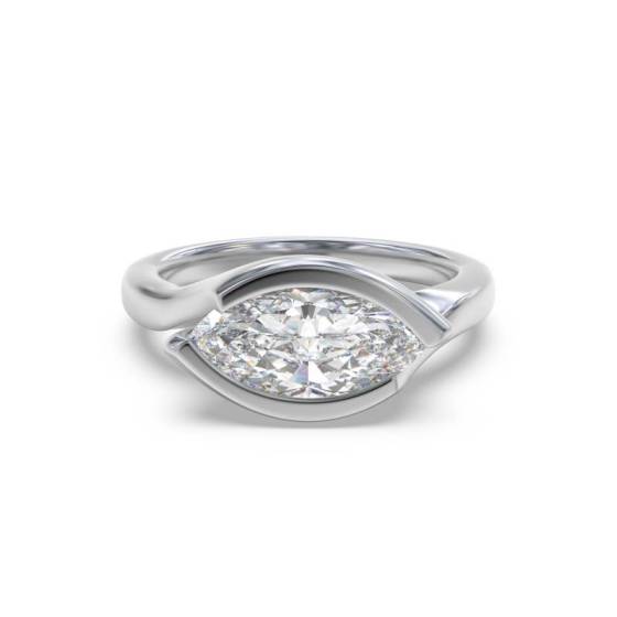 1.00ct VS2/F Marquise Cut Lab Grown Diamond Solitaire Ring