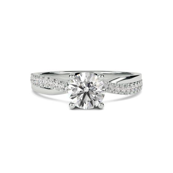 0.75ct SI1/E Emerald Cut Natural Diamond Shoulder Set Ring
