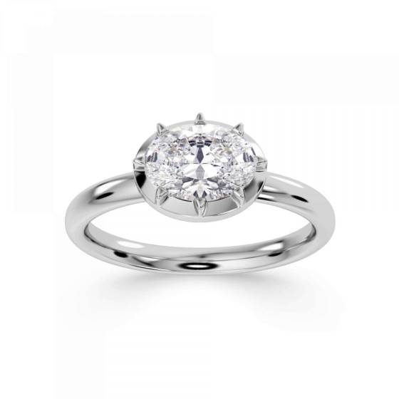 0.30ct VS2/E Oval Cut Lab Grown Diamond Solitaire Ring