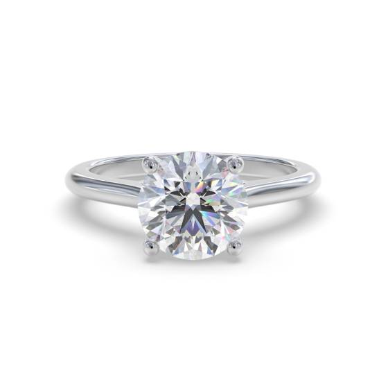 1.37ct VVS2/E Round Cut Lab Grown Diamond Solitaire Ring
