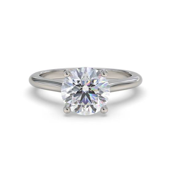 0.50ct SI1/E Round Cut Natural Diamond Solitaire Ring