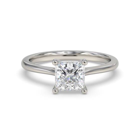 2.05ct VVS2/E Princess cut Lab Grown Diamond Solitaire Ring