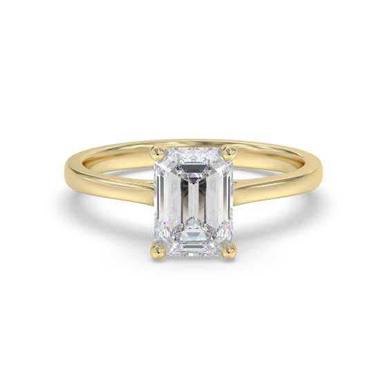 1.10ct VVS1/D Emerald Cut Lab Grown Diamond Solitaire Ring