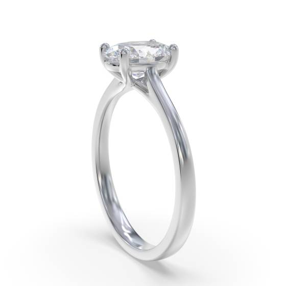 2.08ct VVS2/F Lab Grown Oval Diamond Solitaire Ring in 9k Yellow Gold