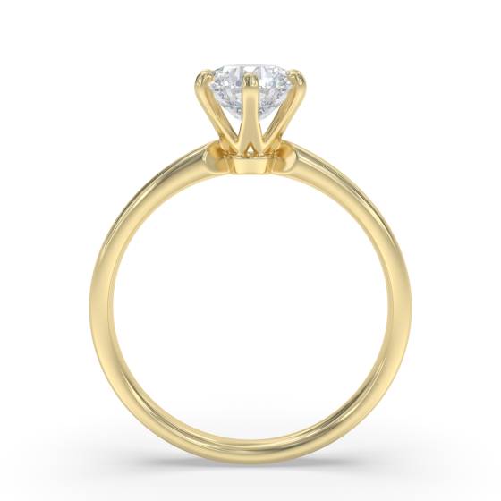1.53ct VVS2/D Lab Grown Round Diamond Solitaire Ring in 9k Yellow Gold