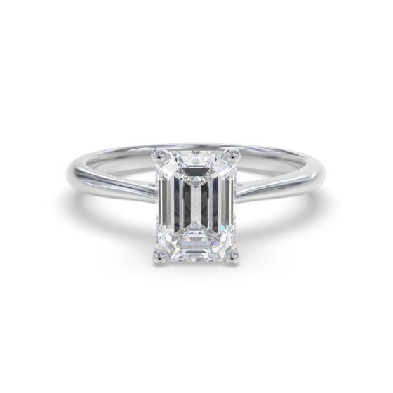 0.30ct VVS1/D Emerald Cut Lab Grown Diamond Solitaire Ring