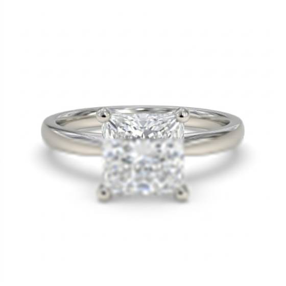 2.33ct VVS1/E Princess Cut Lab Grown Diamond Solitaire Ring