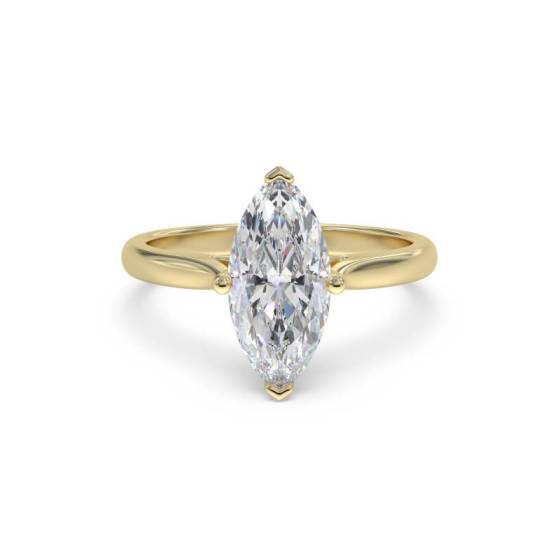 2.04ct VVS2/E Marquise Cut Labgrown Solitaire Ring