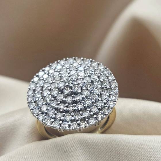 3.04ct VS/G-H Round Cut Natural Diamond Dress Ring