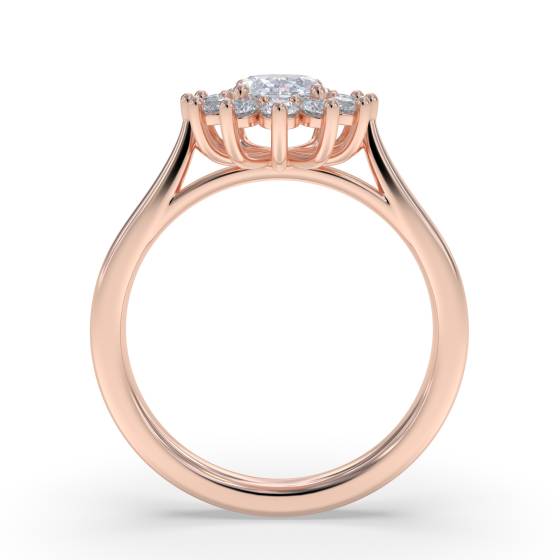 1.00ct VS2/D Round Cut Lab Grown Diamond Halo Ring