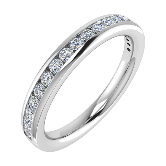 Channel Set Baguette Landscape Eternity Ring
