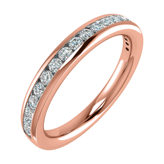Channel Set Baguette Landscape Eternity Ring