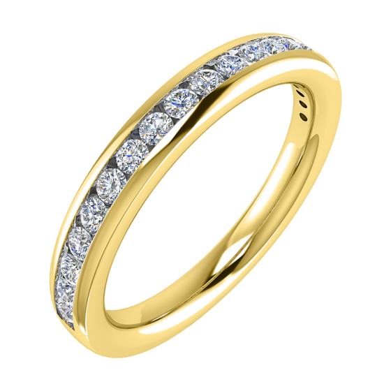 Channel Set Baguette Landscape Eternity Ring