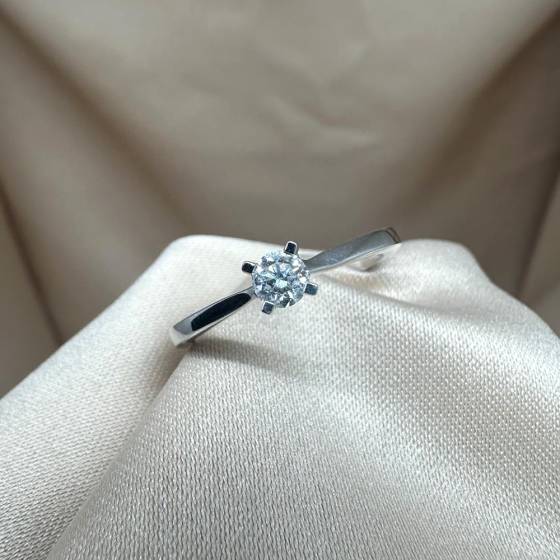 1.05ct SI/F-G Round Cut Natural Diamond Solitaire Ring