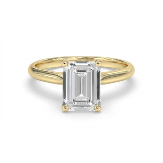 2.09ct VVS1/E Emerald Cut Lab Grown Diamond Solitaire Ring