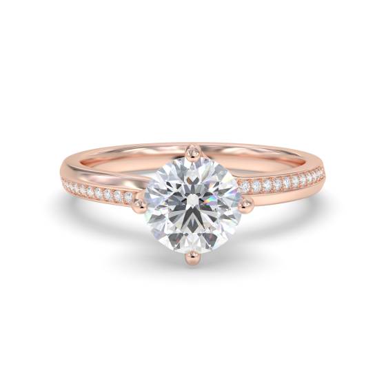 Shoulder Set Diamond Engagement Ring