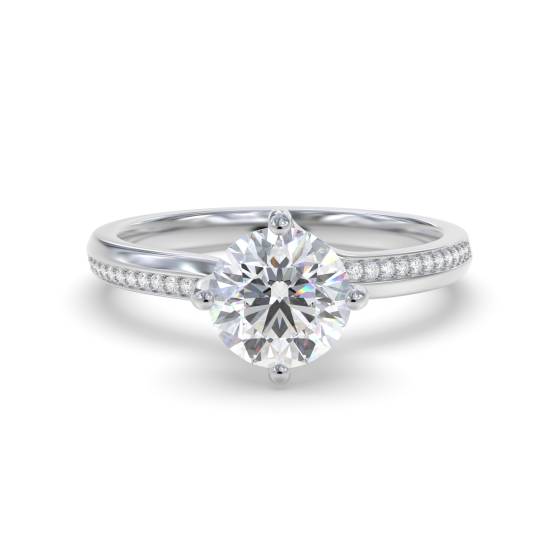 Shoulder Set Diamond Engagement Ring