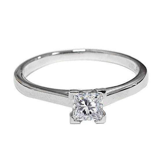 1.10ct VVS2/E Princess Cut Lab Grown Diamond Solitaire Engagement Ring