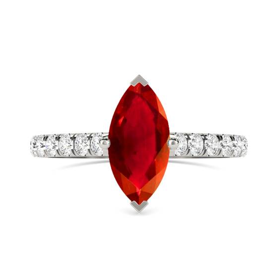 Classic Marquise Ruby Solitaire Ring