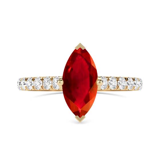 Classic Marquise Ruby Solitaire Ring