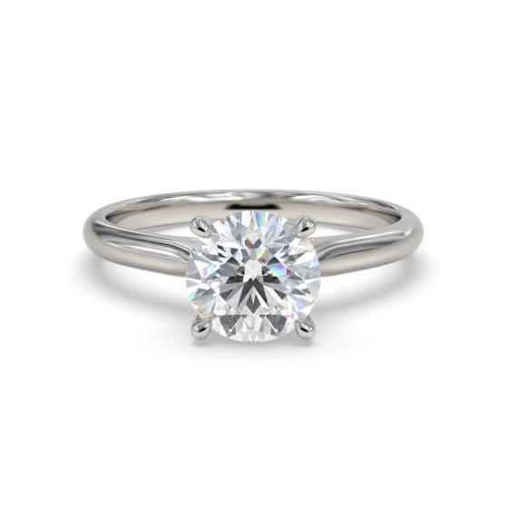 0.64ct VVS2/D Lab Grown Round Diamond Solitaire Ring in Platinum