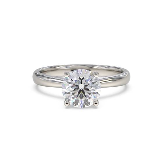 0.82ct VVS2/D Lab Grown Round Diamond Solitaire Ring in Platinum