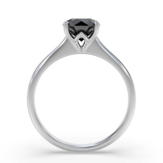 Black Diamond Solitaire Ring