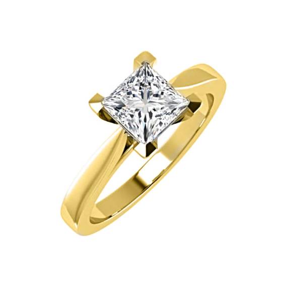 2.92ct VS1/E Princess Cut Lab Grown Diamond Solitaire Ring