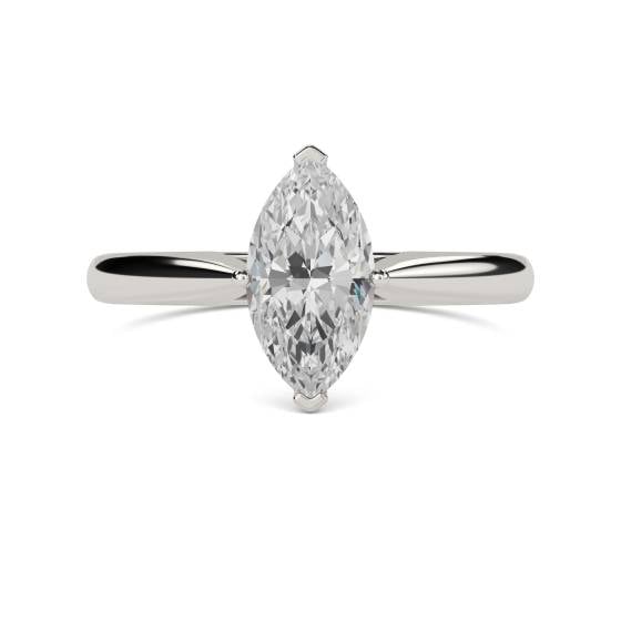0.54ct VVS1/G Marquise cut Natural Diamond Solitaire Ring