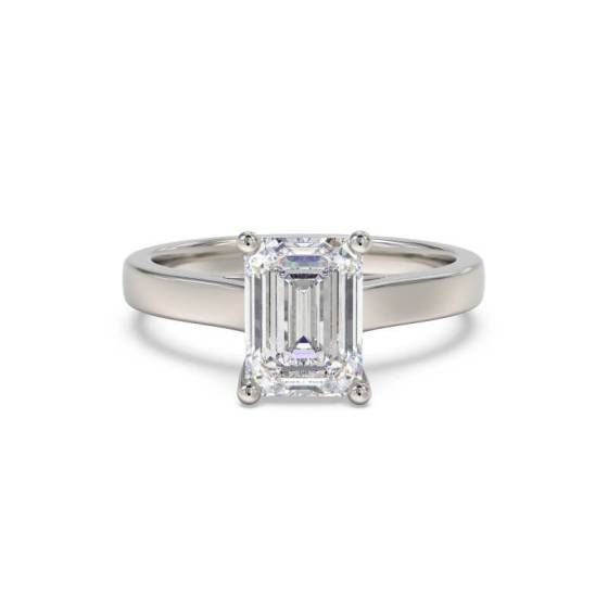 2.53ct VVS1/D Emerald Cut Labgrown Diamond Solitaire Ring