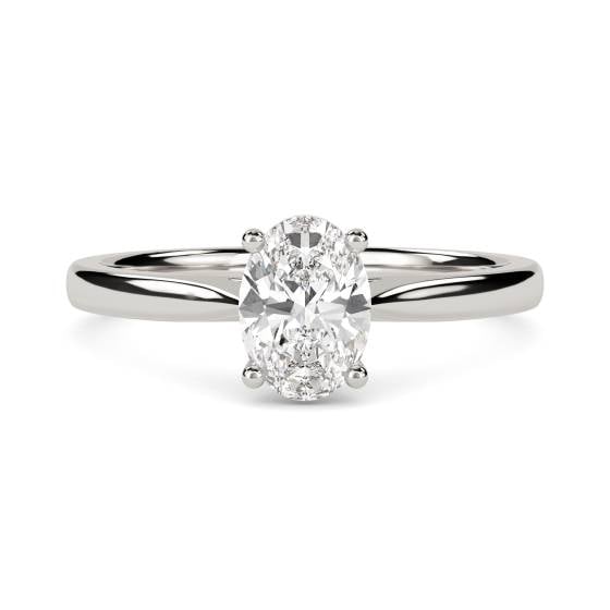 1.53ct VS1/FVY Oval cut Lab Grown Diamond Solitaire Ring