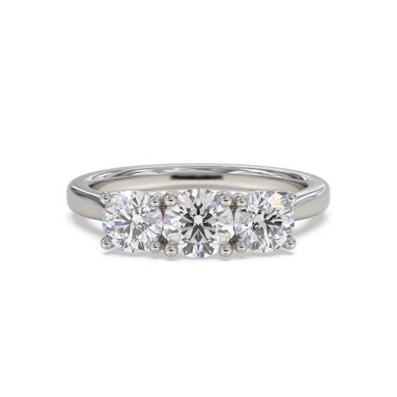 Traditional Round Diamond Trilogy Ring