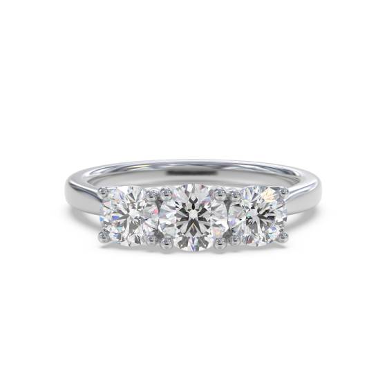 Traditional Round Diamond Trilogy Ring