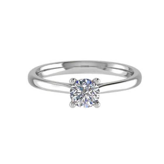 1.51ct VVS2/D Lab Grown Round Diamond Solitaire Ring in Platinum