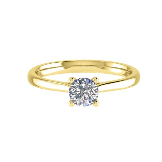 4.16ct I1/F Round Cut Natural Diamond Solitaire Ring