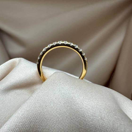 0.35ct VS/F-G Round Cut Natural Diamond Half Eternity Ring