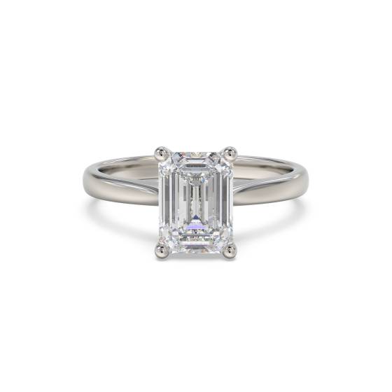 1.34ct VVS2/E Emerald Cut Lab Grown Diamond Solitaire Ring