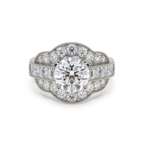 Modern Round Diamond Designer Ring