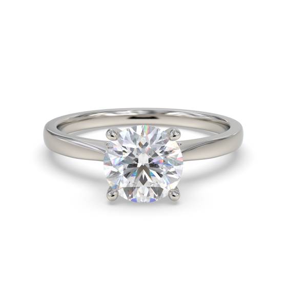 0.40ct SI1/E Round Cut Natural Diamond Solitaire Ring