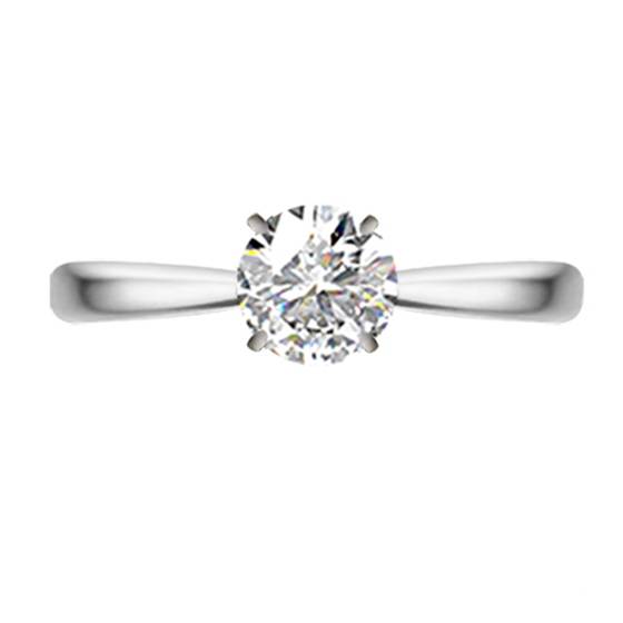 2.05ct VVS2/D Lab Grown Round Diamond Solitaire Ring in 9k White Gold