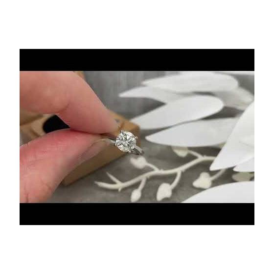 1.55ct VVS2/D Lab Grown Round Diamond Solitaire Ring in Platinum