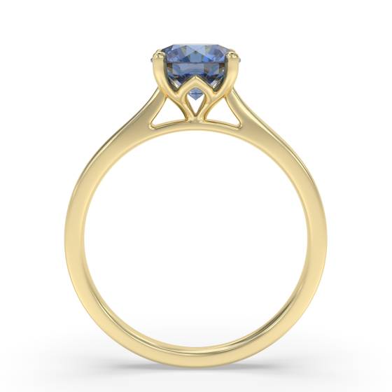 Classic Round Blue Sapphire Solitaire Ring