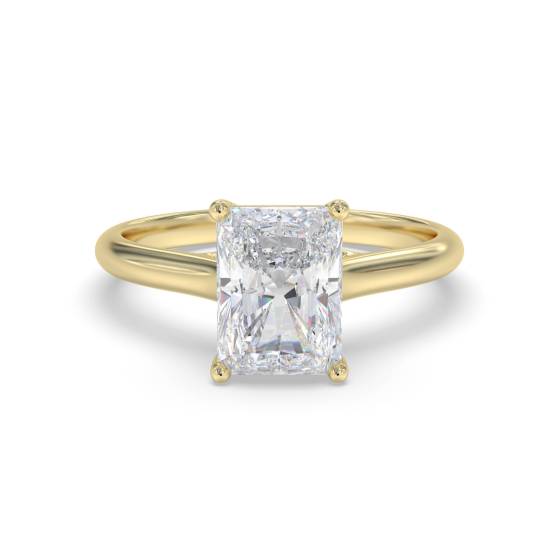 1.12ct VVS2/D Radiant Cut Labgrown Diamond Solitaire Ring