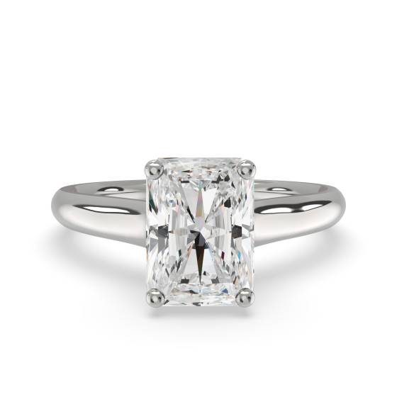 0.40ct Emerald Cut Green Emerald Gemstone Solitaire Ring