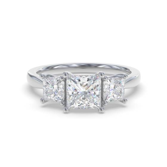 Classic Princess Diamond Trilogy Ring