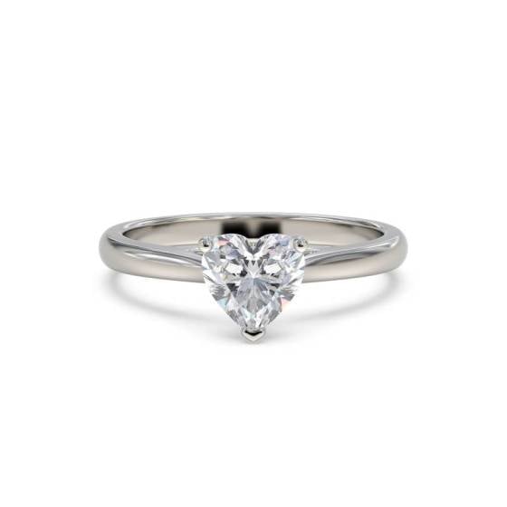 Classic Heart Diamond Engagement Ring