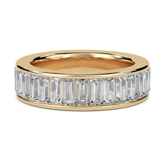 3.00ct SI/F-G Baguette Cut Lab Grown Diamond Full Eternity Ring