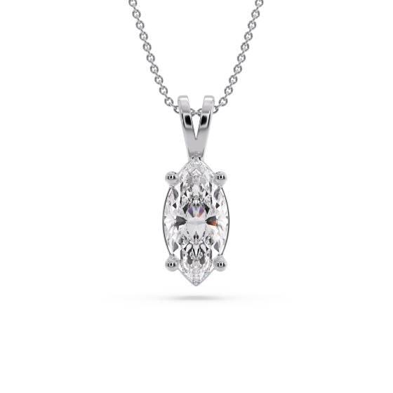 Marquise Diamond Solitaire Pendant