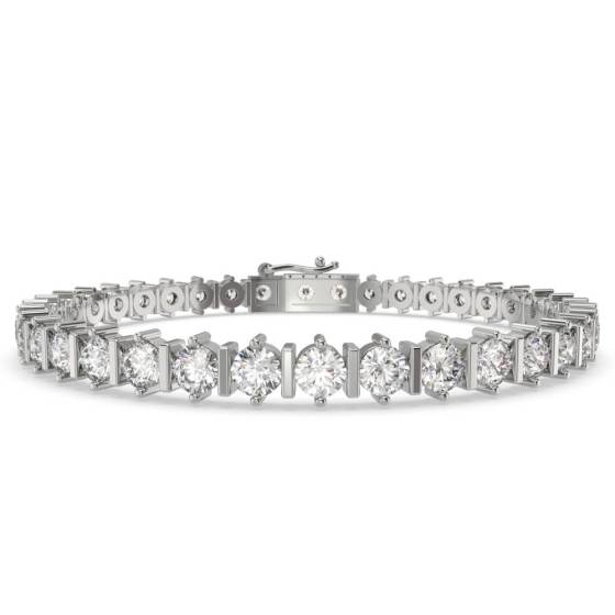 2.00ct VVS/D-E Round cut Lab Grown Diamonds 6.5 Inches Tennis Bracelet