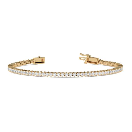 4.00ct VS1/F Round Cut Natural Diamond Tennis Bracelet